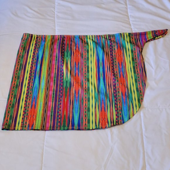 ❣️HP❣️Nanette Lepore Swim stripe coverup tie wrap sarong skirt sz: M - Picture 3 of 8